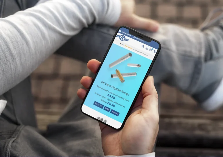 Ok Vape Website on Mobile