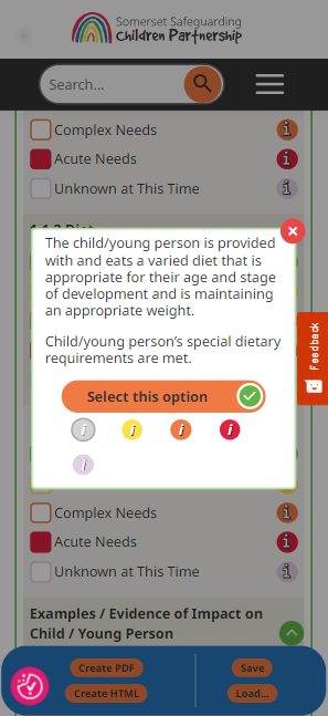 Interactive Child Safeguarding Tool