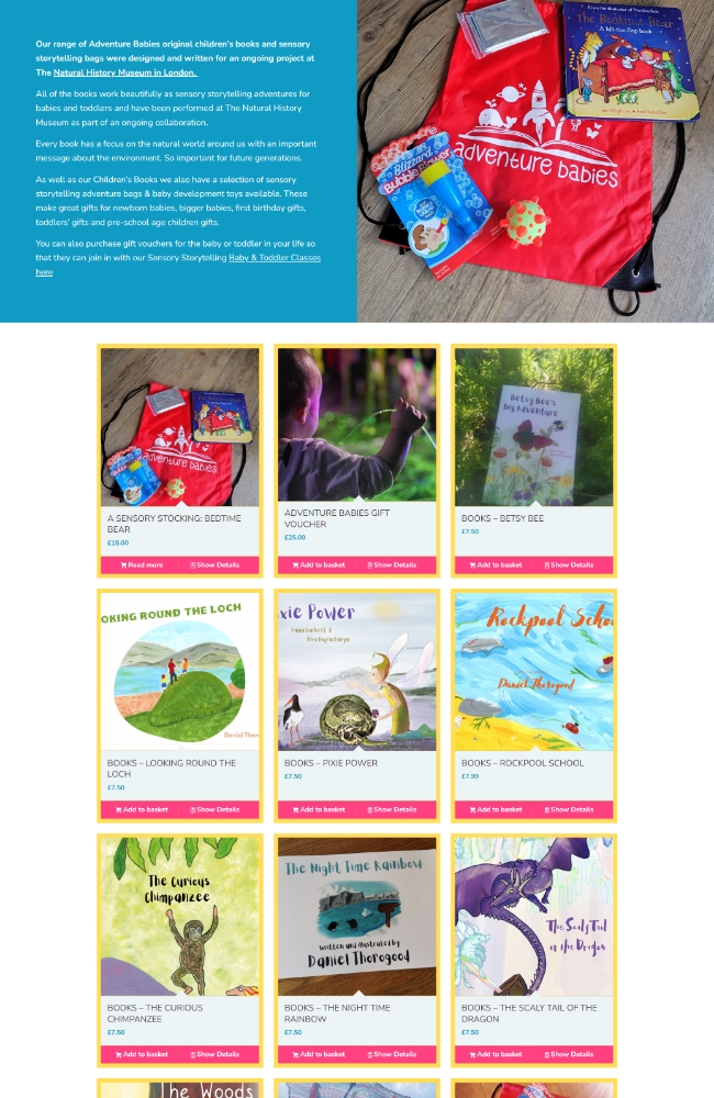 Adventure Babies eCommerce shop