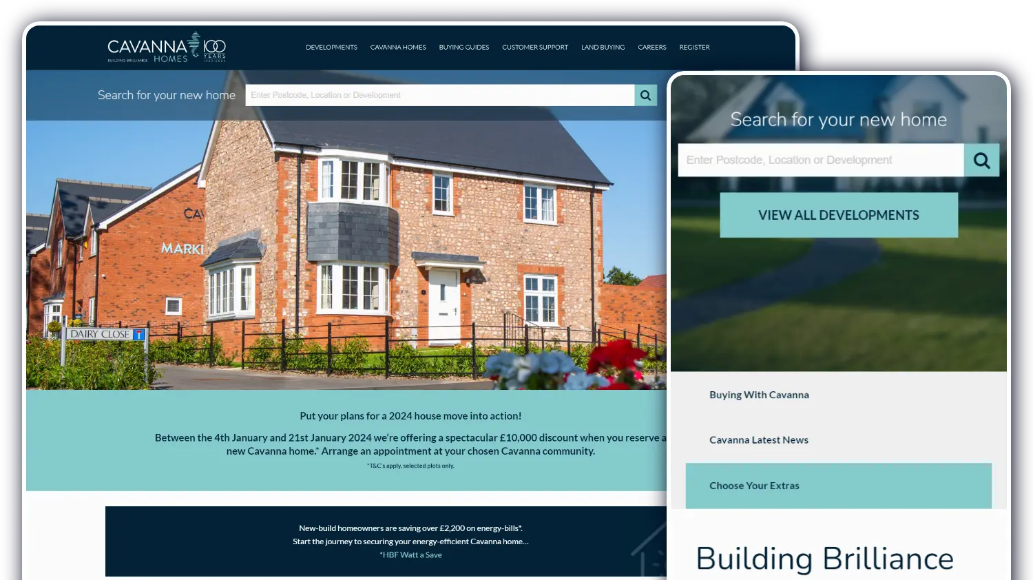 Cavanna Homes Website