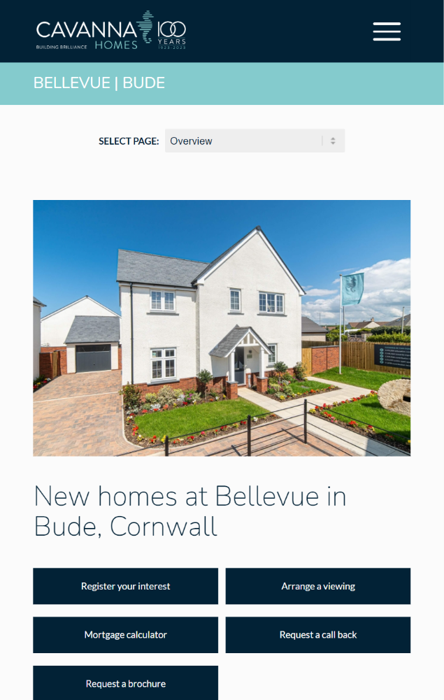 Cavanna Homes Responsive Website