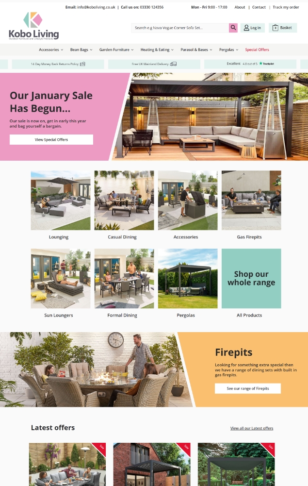 KoboLiving Ecommerce Website