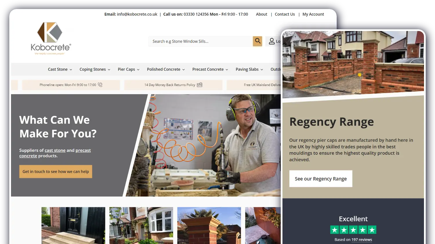 Kobocrete - Website by Blaze Concepts