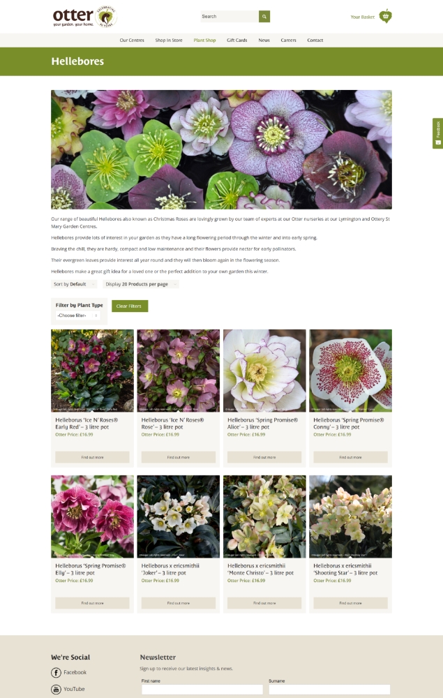 Otter Garden Centres eCommerce shop