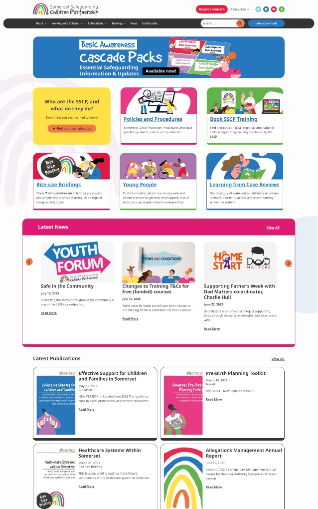 Website Development for Somerset Safeguarding Children Partnership