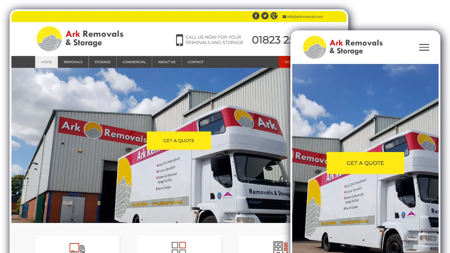 Ark Removals - Website by Blaze