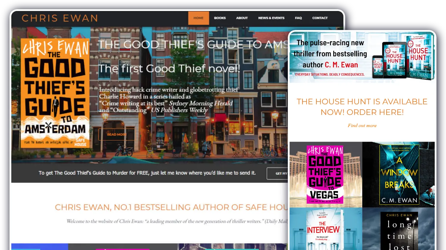 Chris Ewan - Website by Blaze