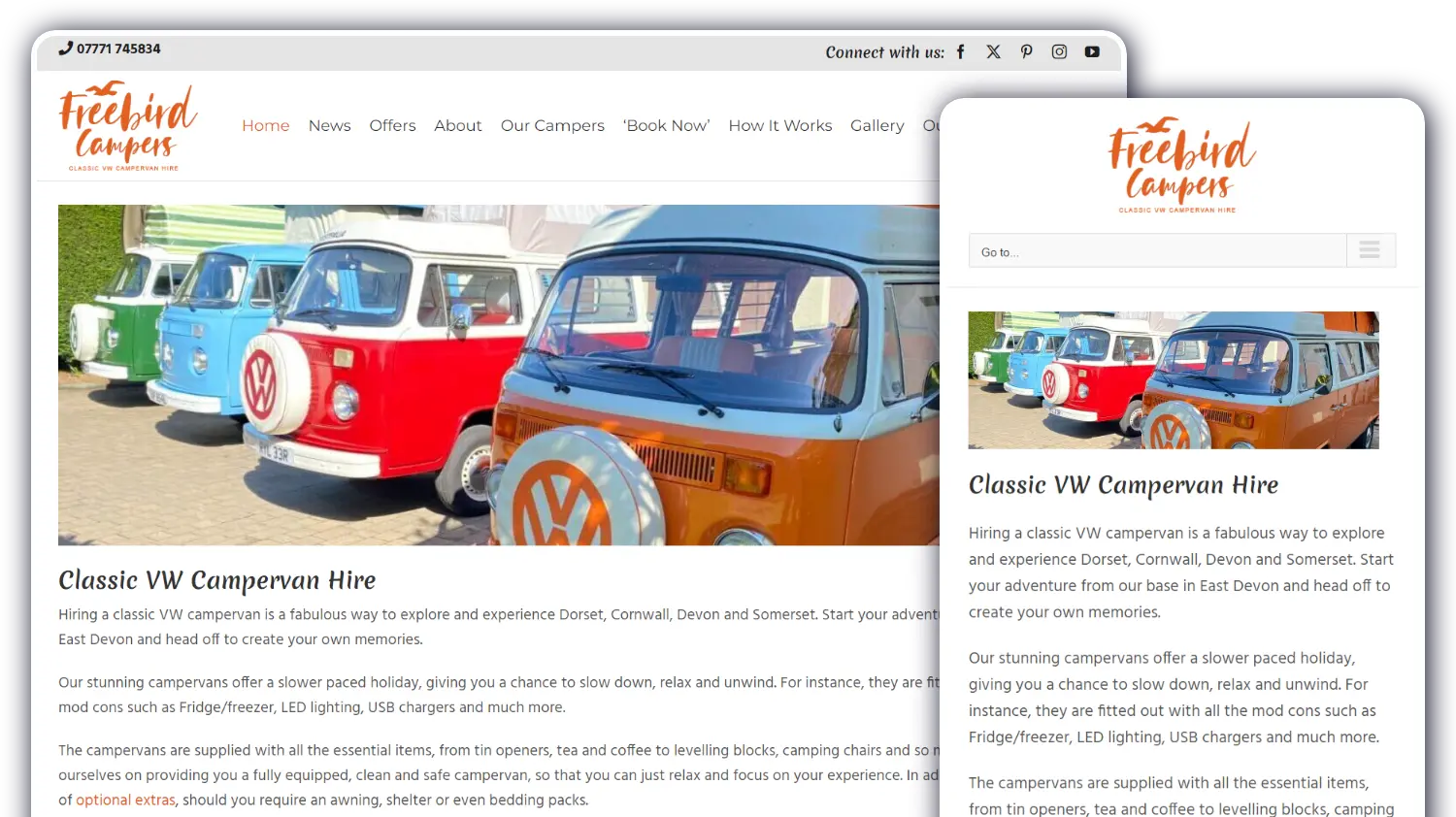 Freebird Campers - Website by Blaze