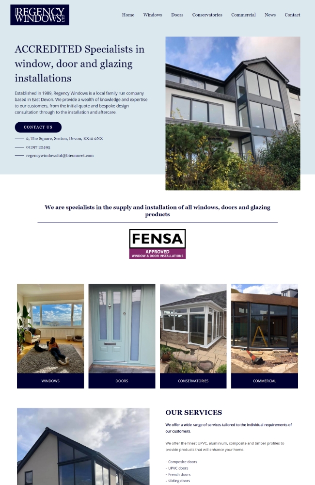 Regency Windows Website