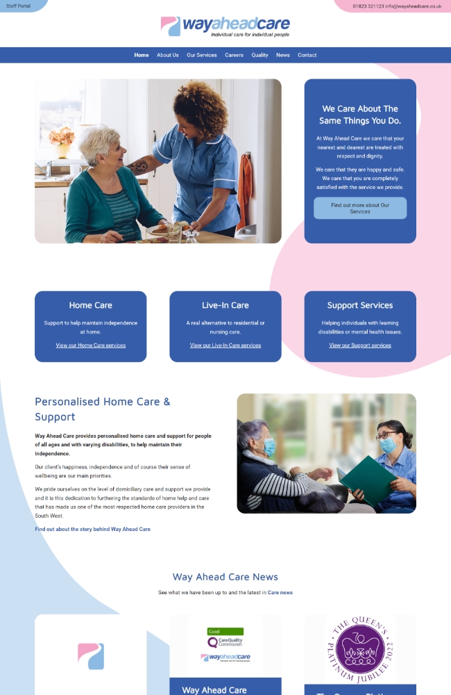 Way Ahead Care Website